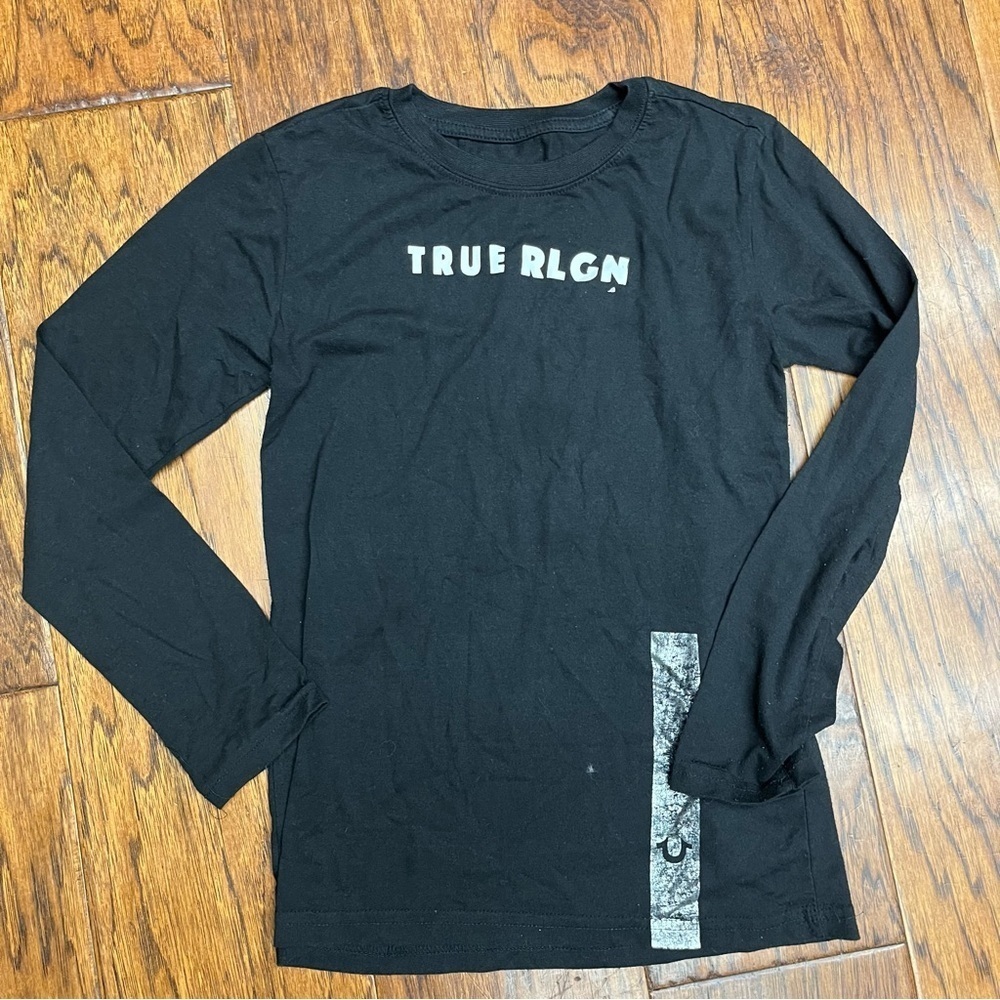 True Religion Black Long Sleeve Tee